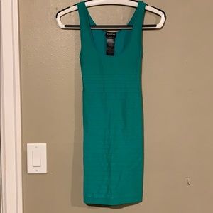 Aqua Bodycon dress w Open back